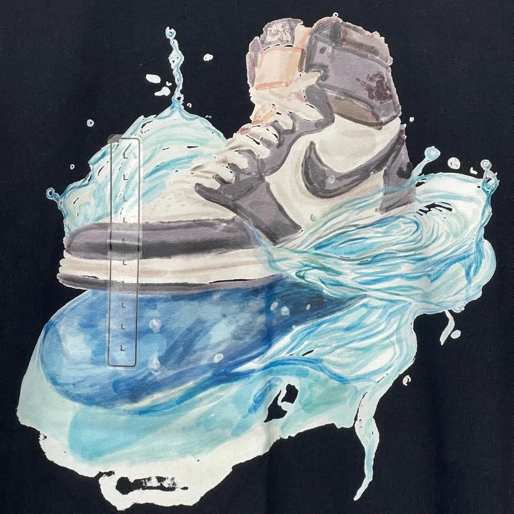 NEW Jordan Flight Essentials AJ1 Mens L‎ Cotton Short Sleeve T Shirt Black $38